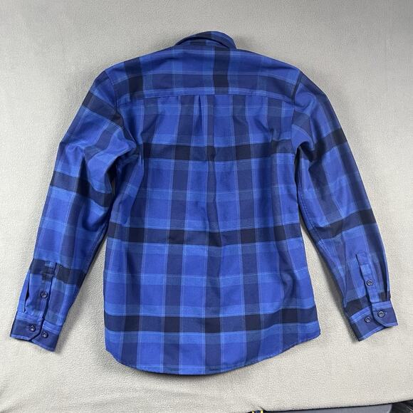 Dixxon Flannel Shirt Mens Large Blue Dawson Button Up Long Sleeve Plaid Casual - Picture 3 of 5